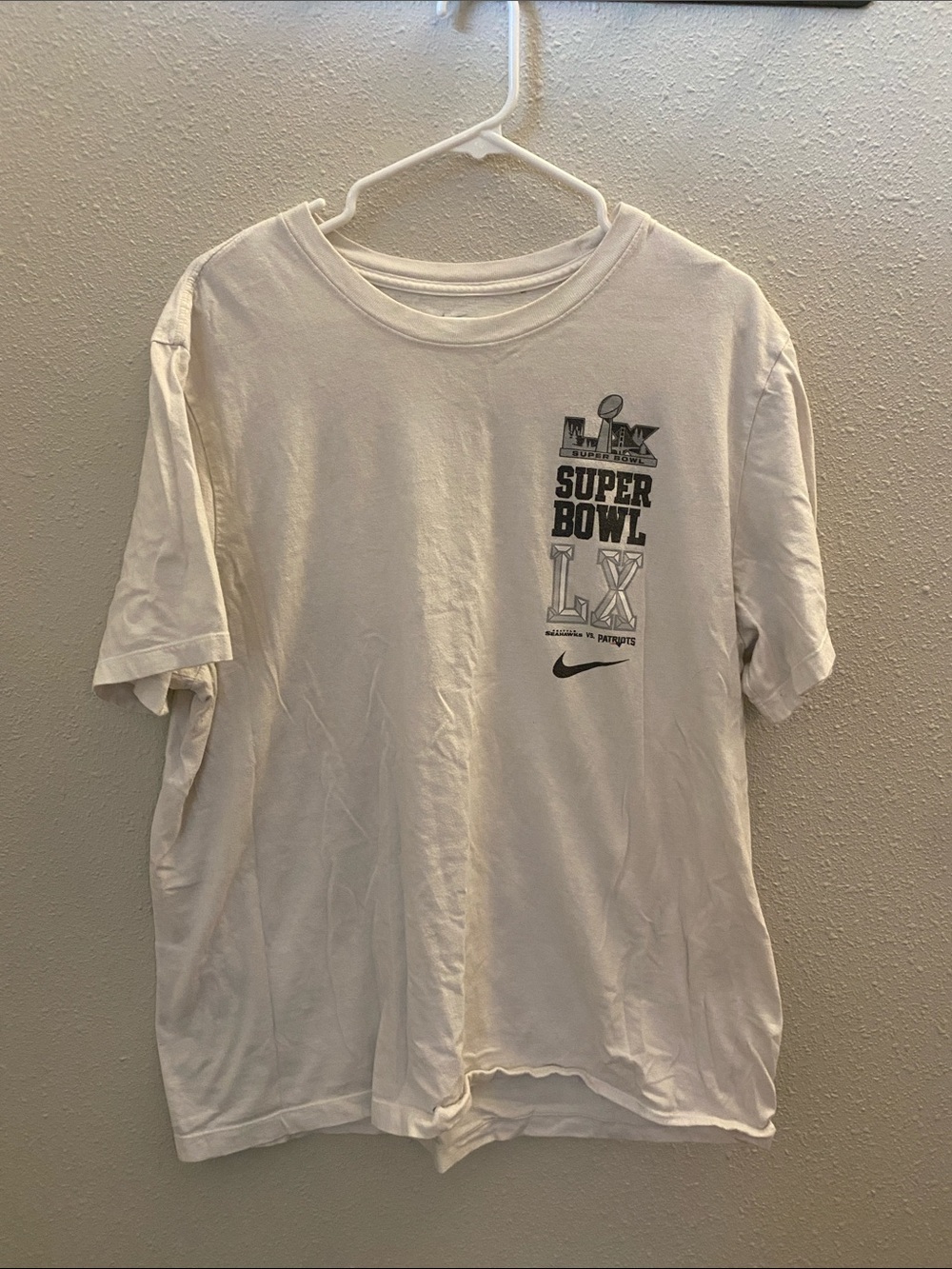 Nike White Short-Sleeve Super Bowl LIX Graphic Tee